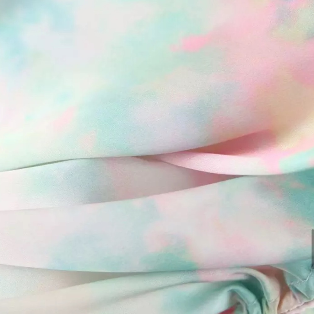 Clouded Sky Cinched Adjustable Tie Dye Strapy Dress - Picture 15 of 15